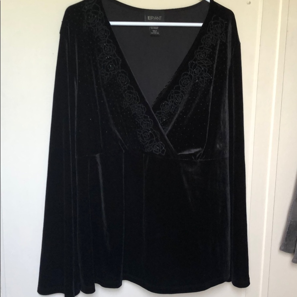 Lane Bryant velvet top